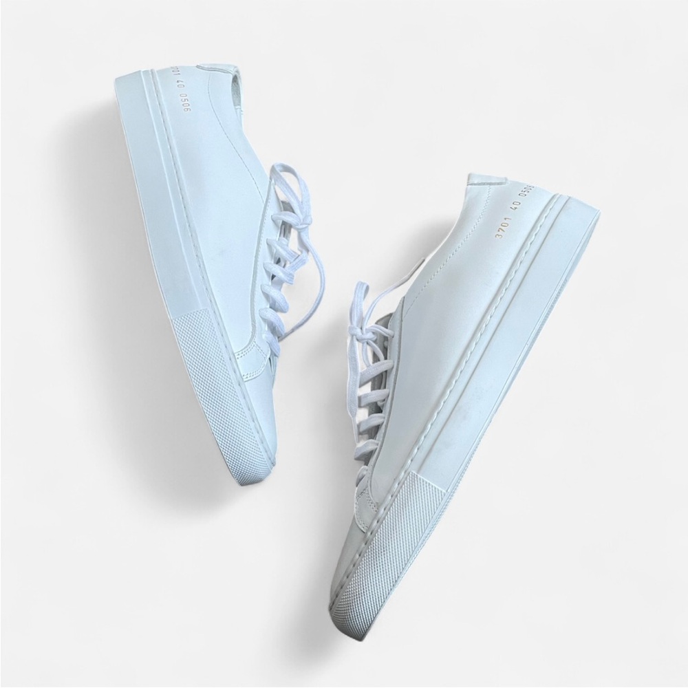 Common Projects Woman Achilles Low Leather Sneakers in Size EU 40 US 10 White - Picture 3 of 7